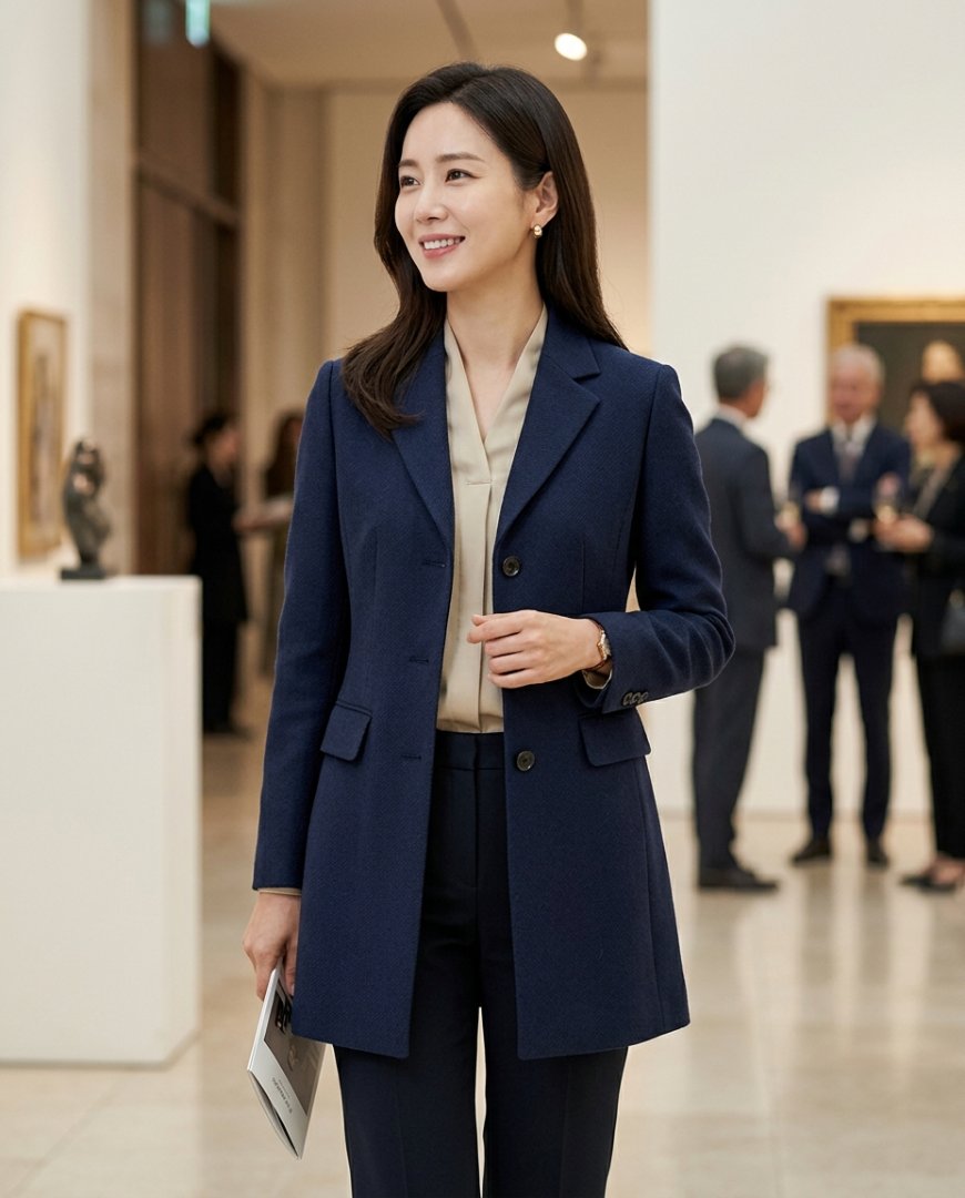 작은 사무실에서 슬랙스와 화이트 셔츠에 하프자켓을 입은 전문가들