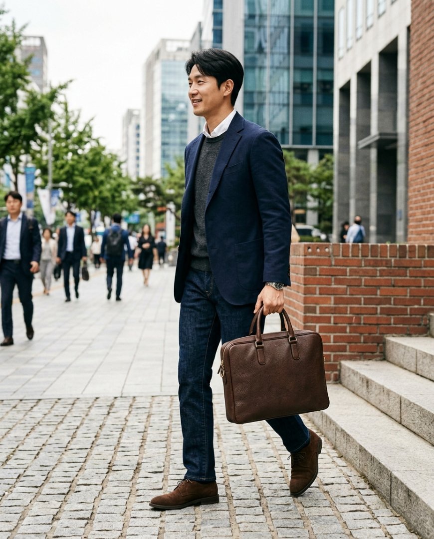 지하철 역에서 캔버스 크로스백을 든 사람들