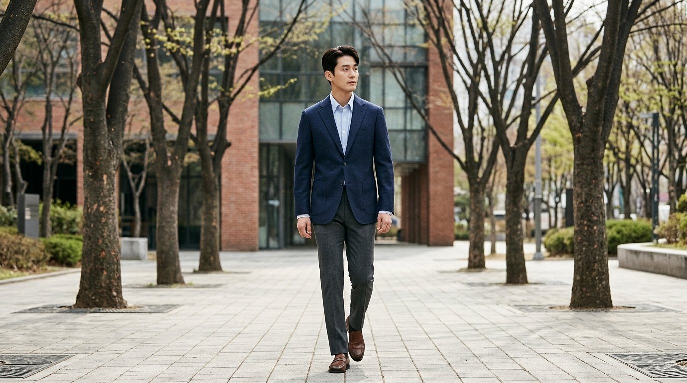 고급 자켓들이 진열된 부티크 모습