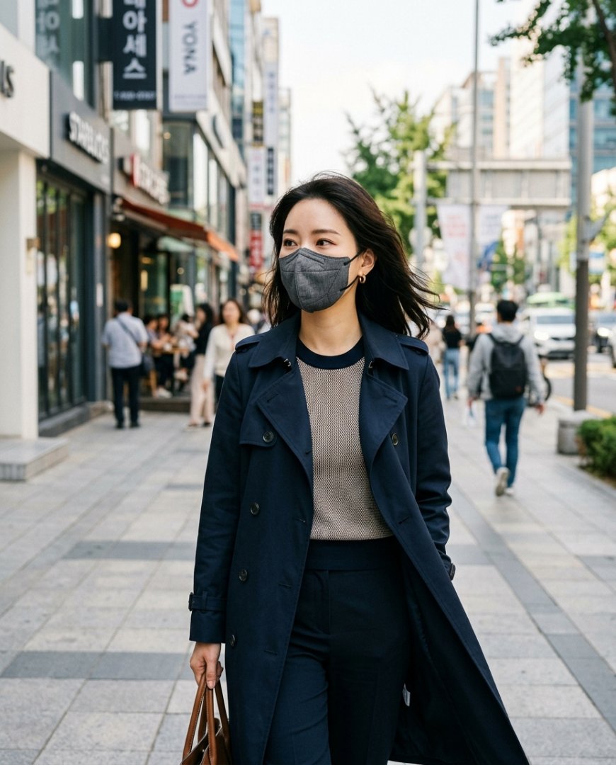도시 풍경에 자리한 닥스 모자와 액세서리