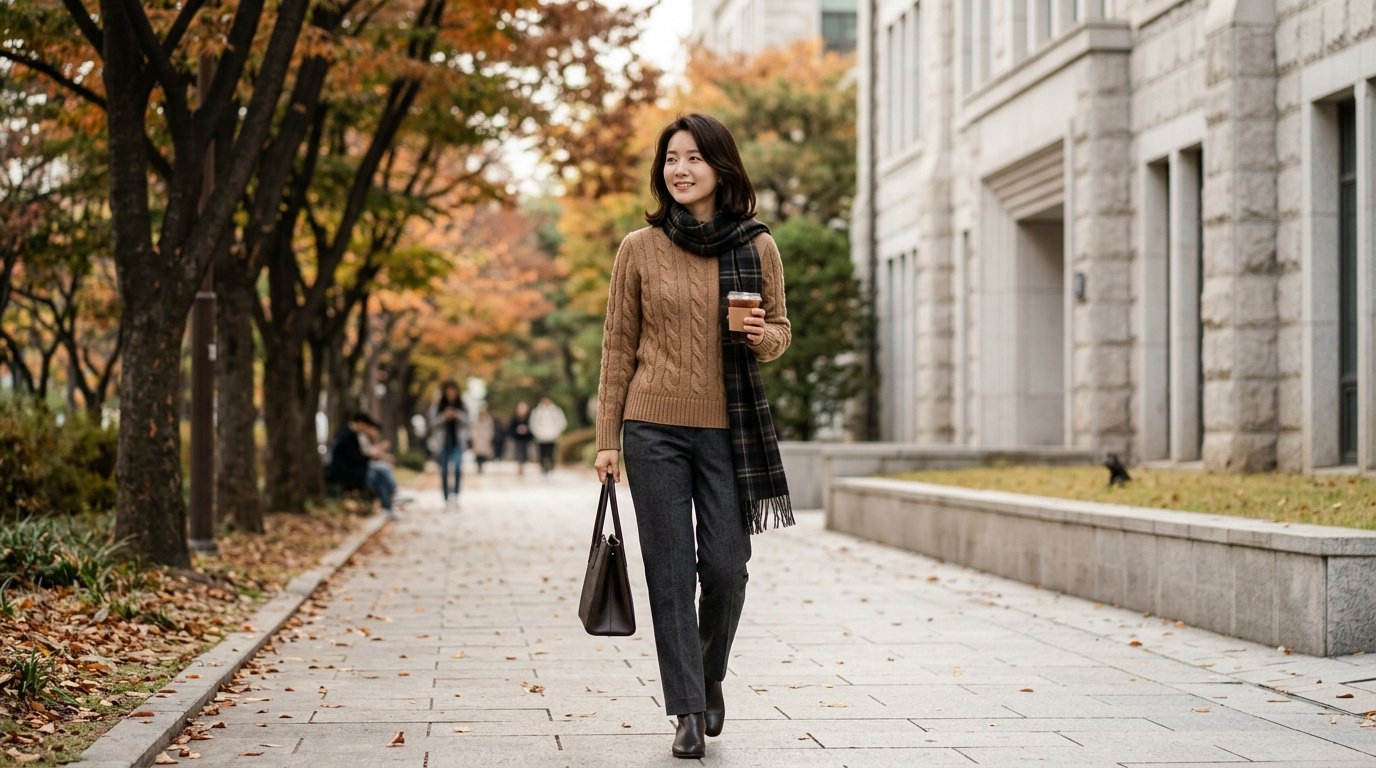 여러 스웨터가 걸려있는 이미지로 가치와 스타일을 표현합니다.