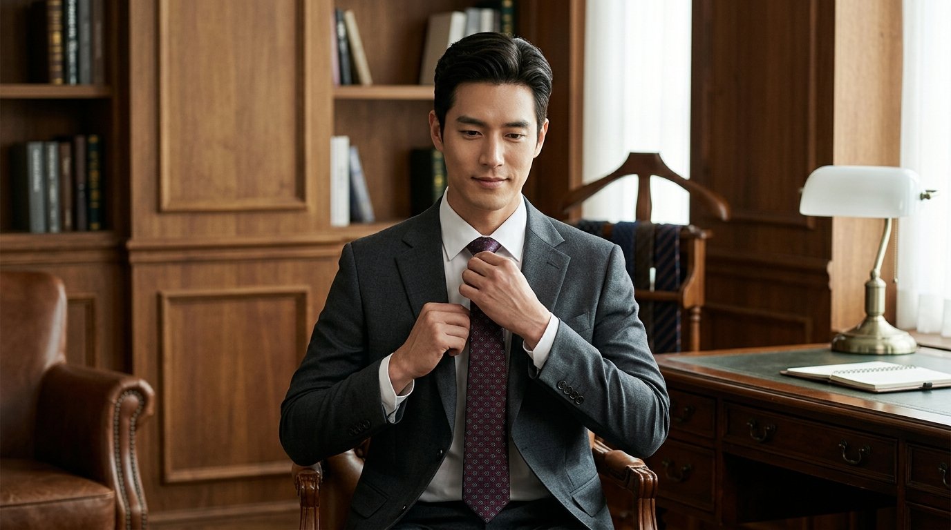 고급 부티크에서 전시된 닥스 넥타이