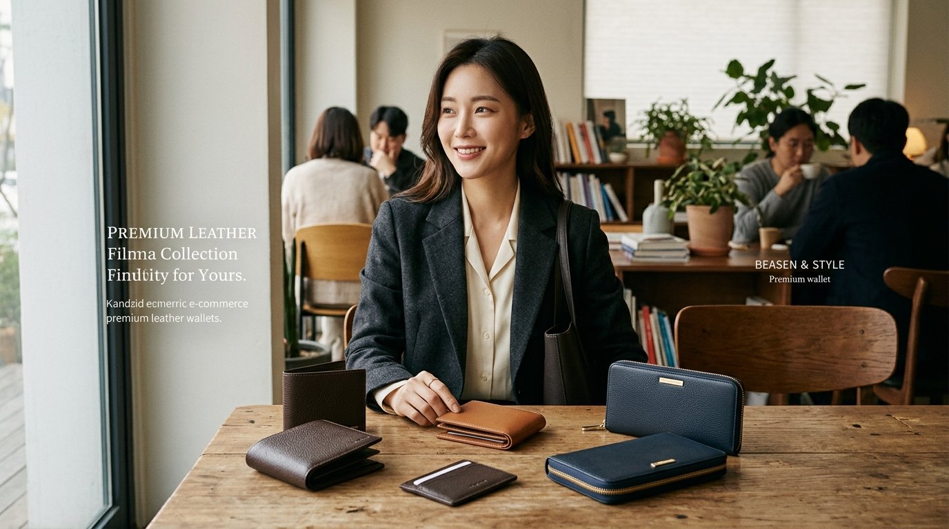 책상 위에 여러 지갑이 놓여 있습니다.