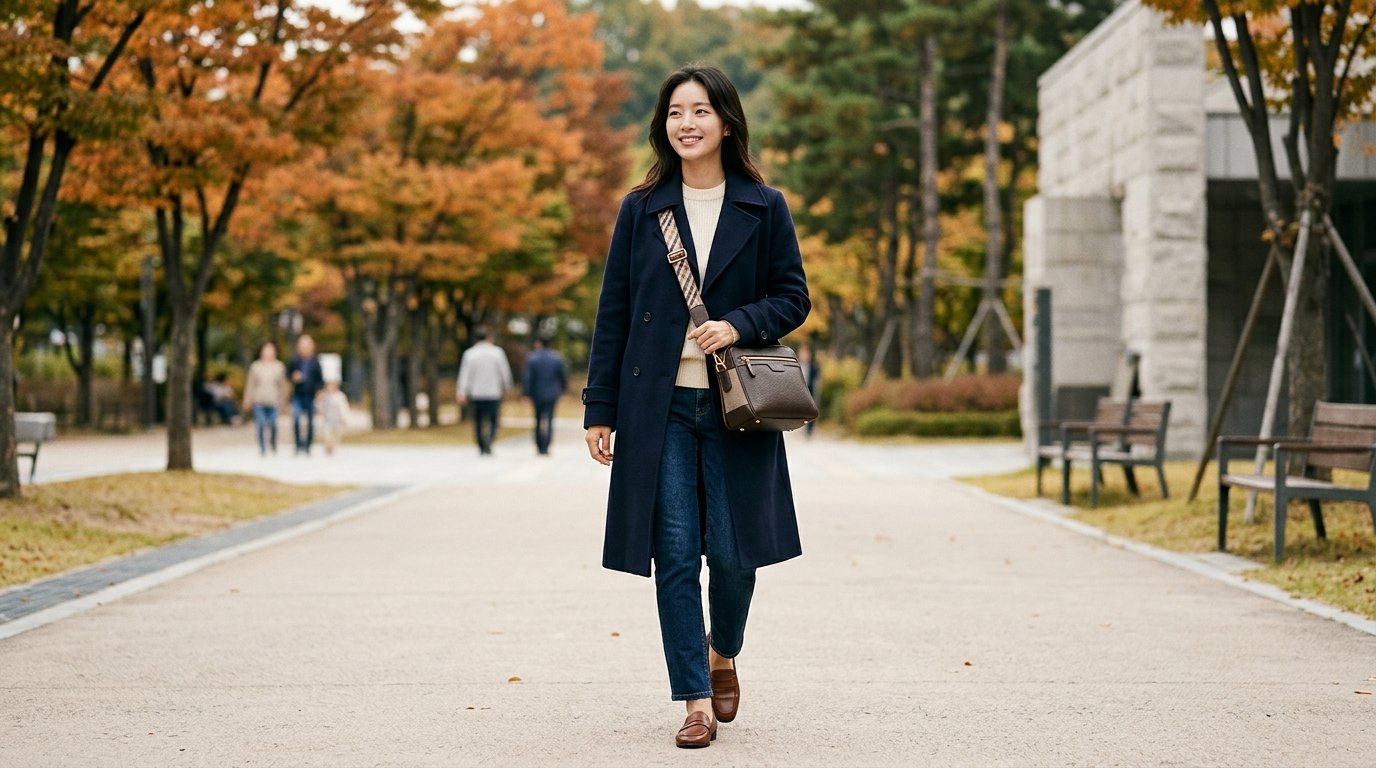 다양한 슬링백이 가로로 정렬된 장면