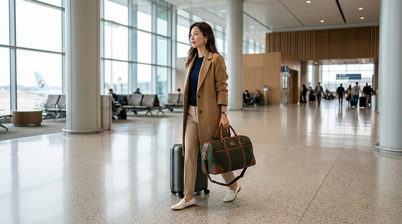 여행 준비를 위한 다양한 디자인의 보스턴백들