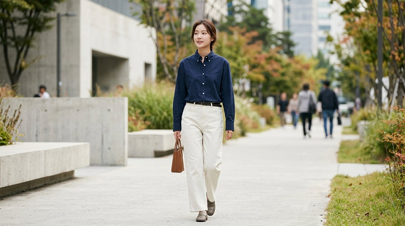 거실에서 컬러풀한 긴팔셔츠 여러 벌을 걸어 두어 여유로운 장면.
