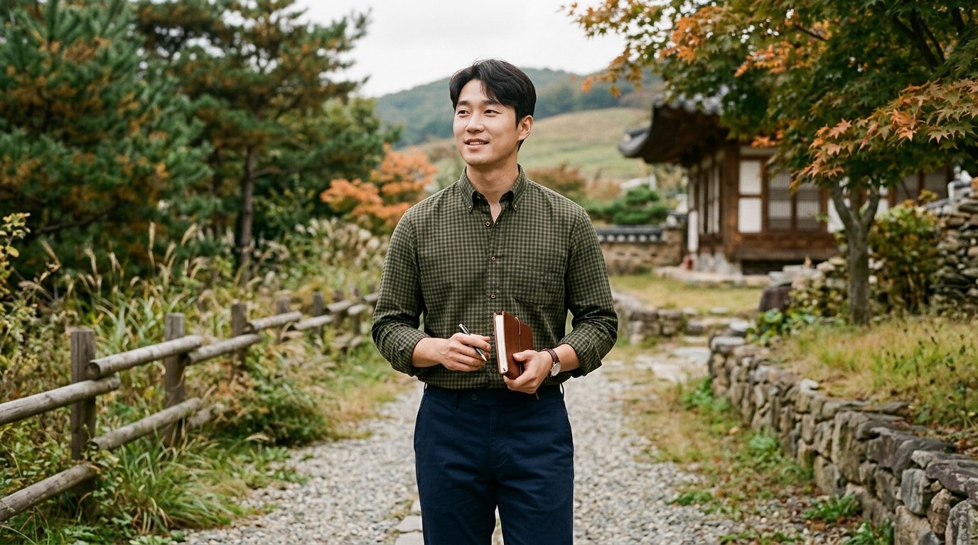 도시 배경에서 셔츠를 입은 모델들이 걷고 있습니다.