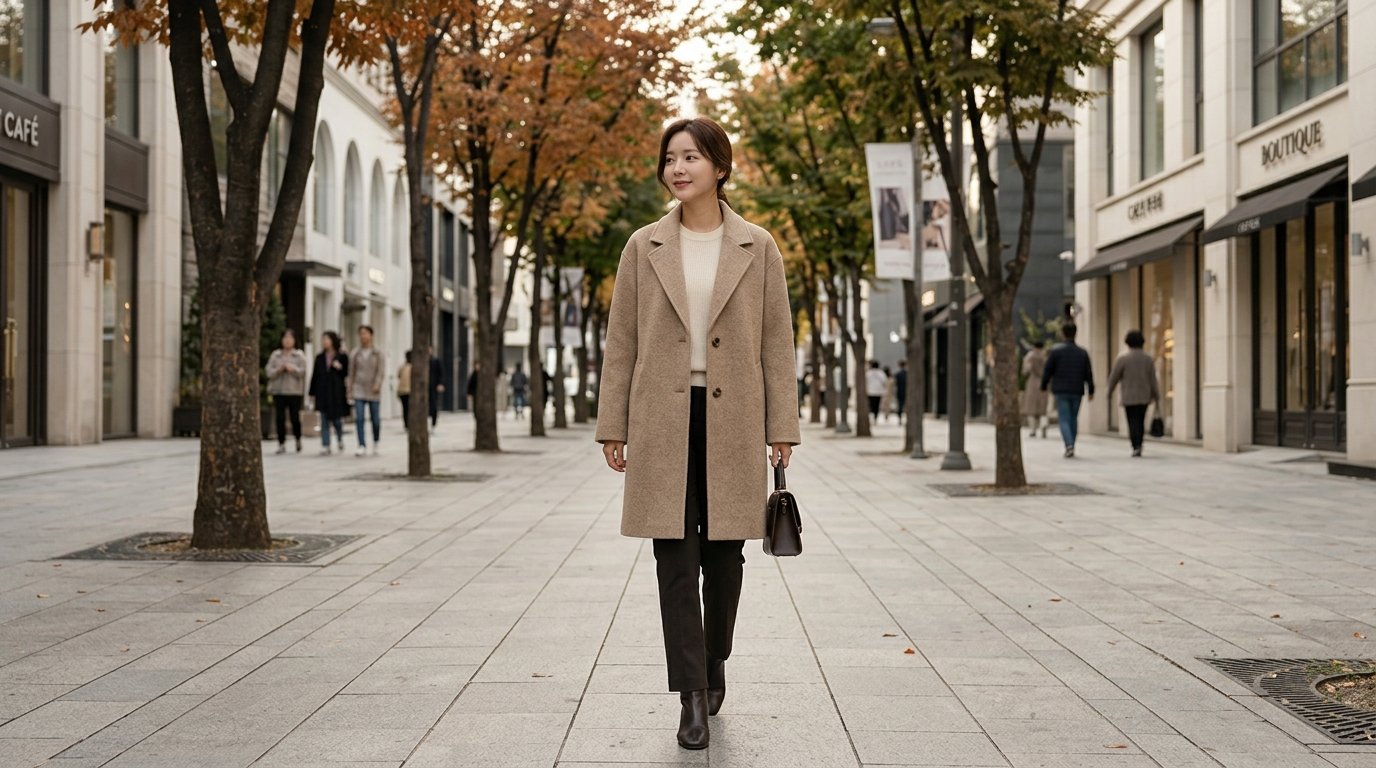 도시 거리의 다양한 스타일의 하프코트