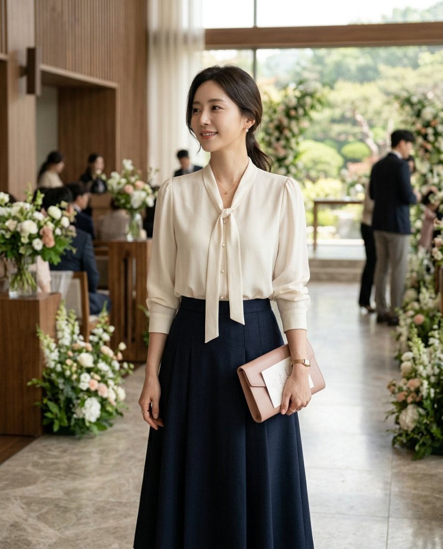 부티크에 세련된 블라우스가 마네킹에 전시된 모습