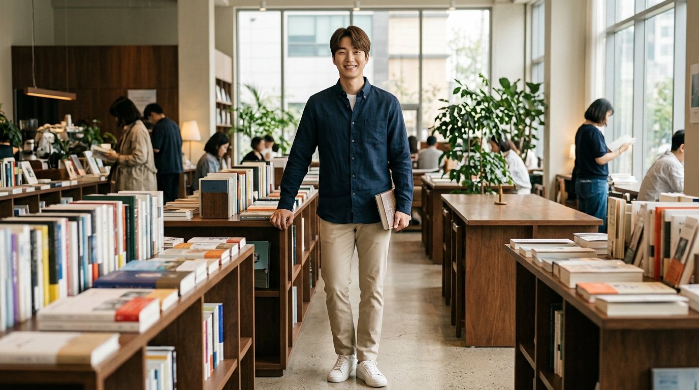 여러 색상의 긴팔 셔츠가 나무 옷걸이에 걸린 모습