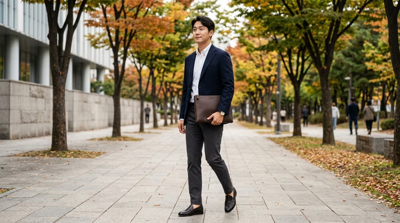 다양한 남성 클러치백이 펼쳐진 모습
