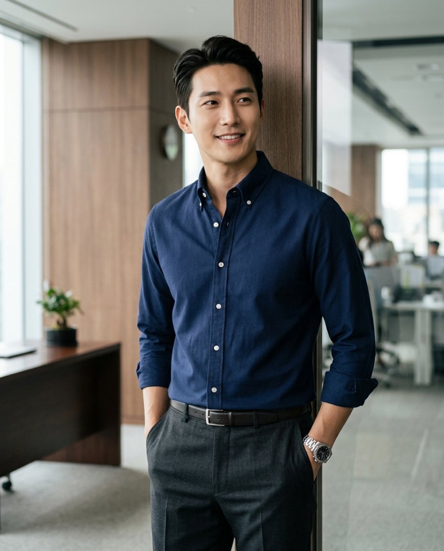 양복과 셔츠를 차려입은 남성들