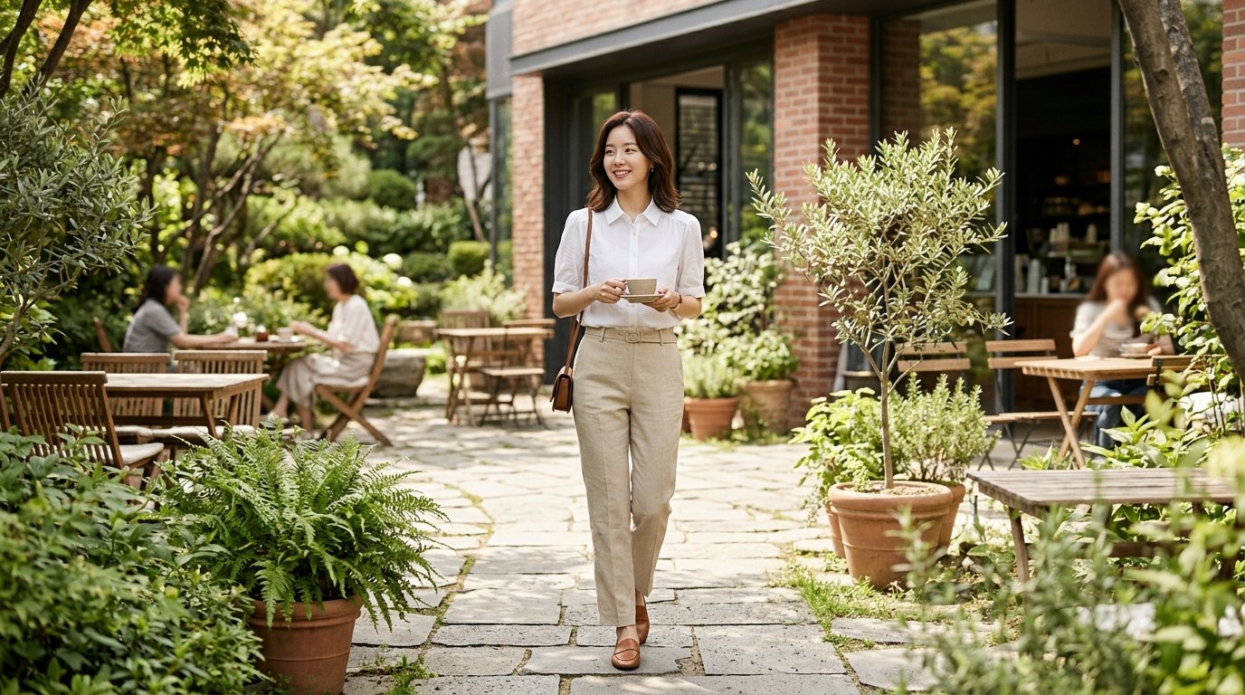 다양한 블라우스로 연출한 코디 모음