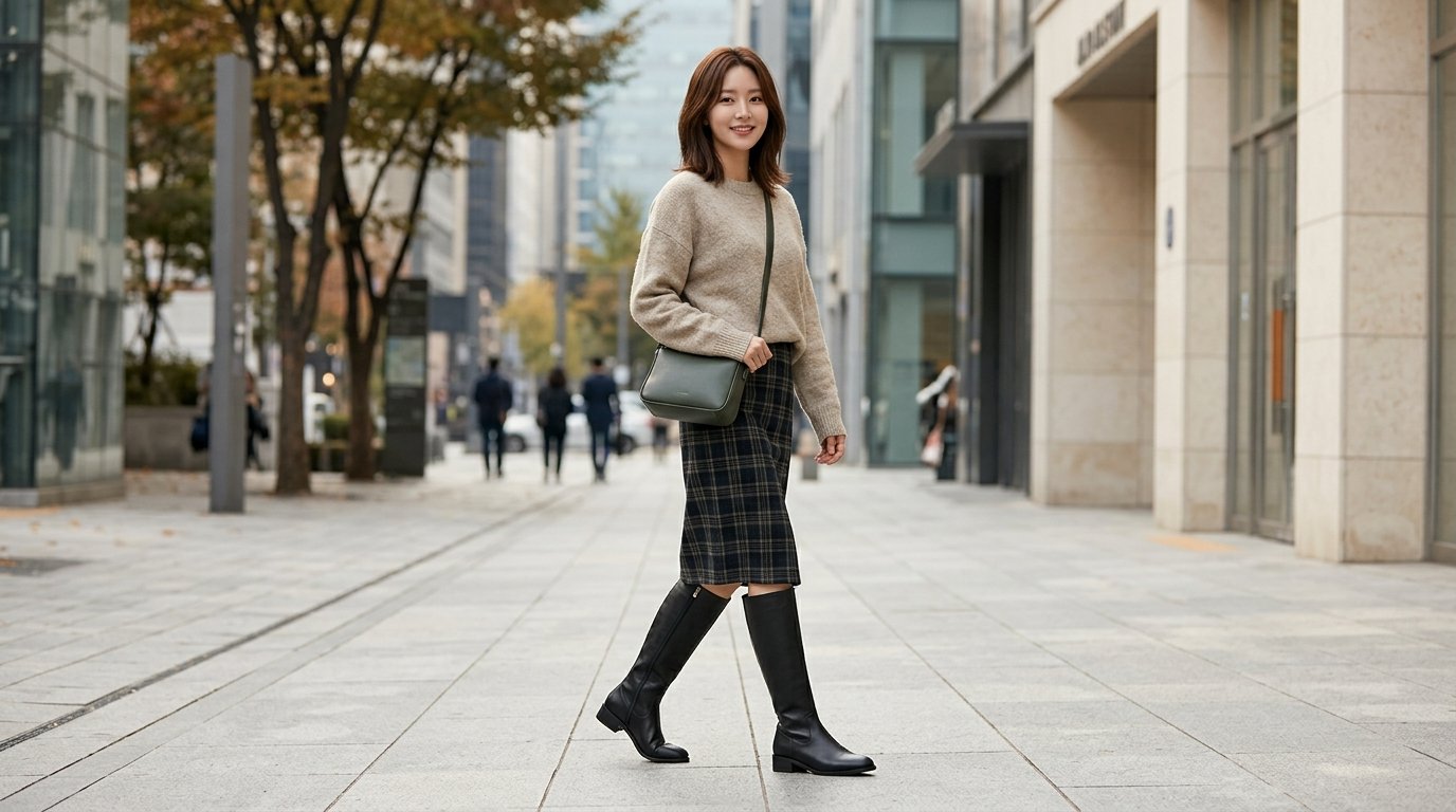도시 거리에서 다양한 스타일을 입은 사람들