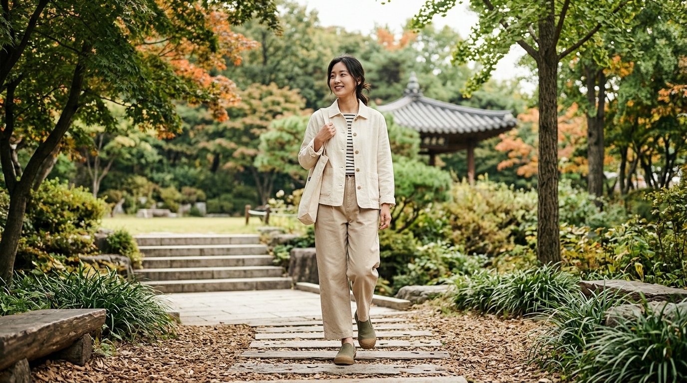 다양한 색상의 슬립온이 정렬된 좌측 시점 사진