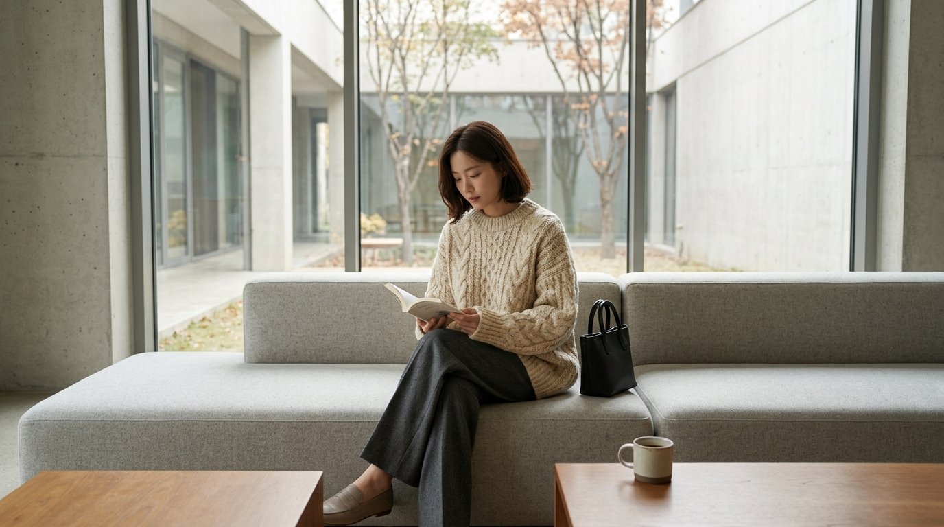 다양한 스웨터가 진열된 매장 내부 모습