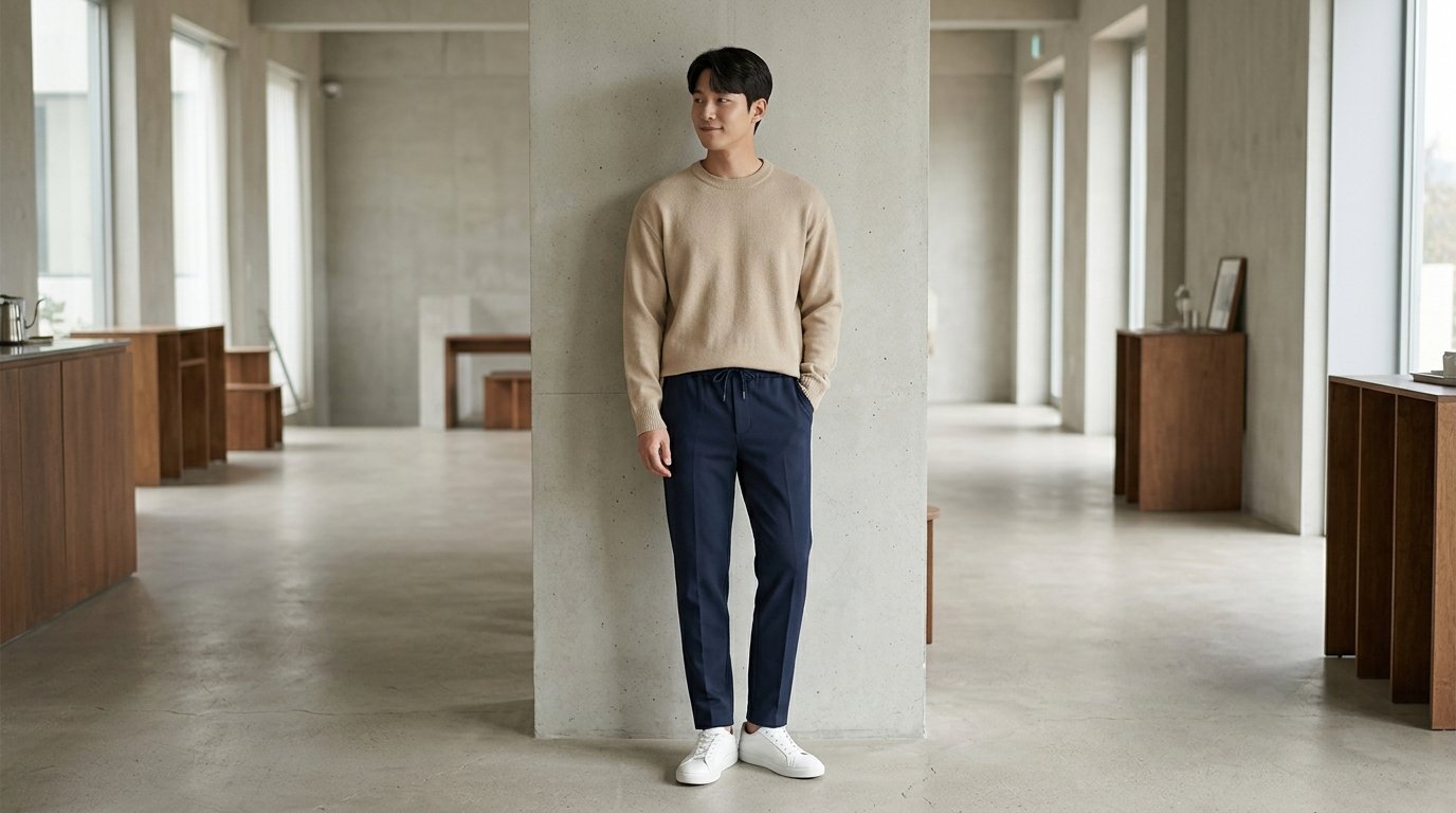 남성 밴딩팬츠 다양한 핏으로 펼쳐있음
