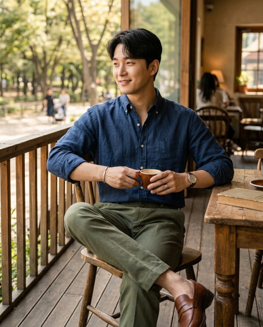 공원에서 책을 읽고 있는 사람
