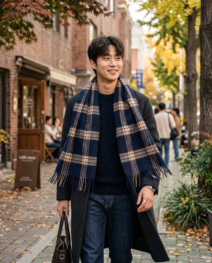 내추럴한 옷차림으로 카페에서 쉬고 있는 남자