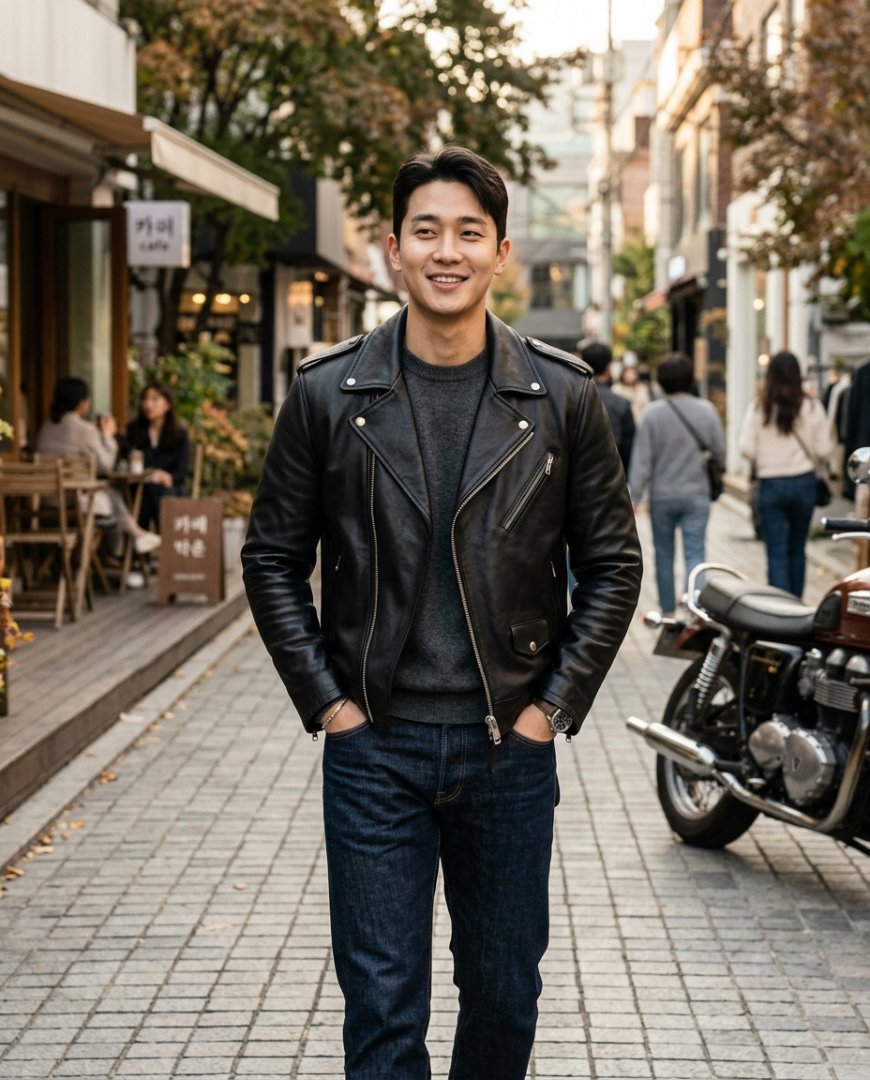 카페에서 여유를 즐기는 남성의 모습