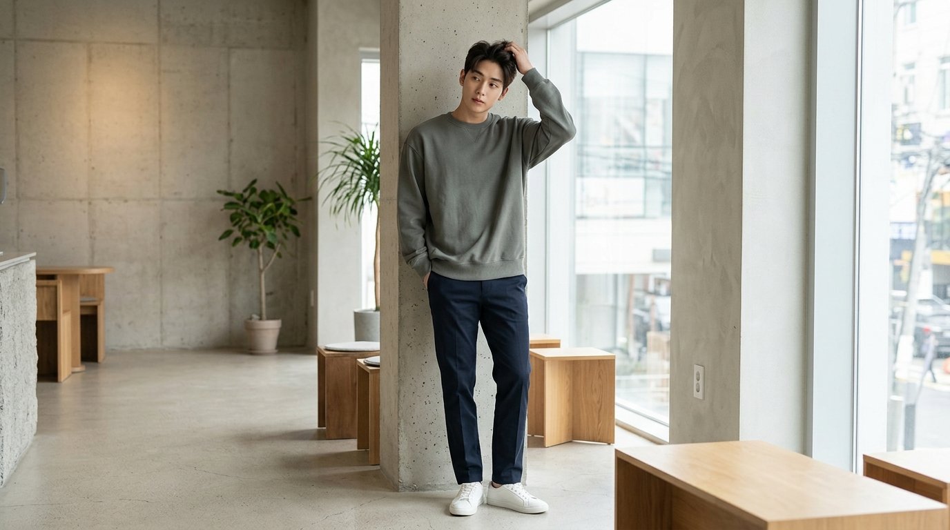 도심 속 공원에서 여유를 즐기는 남성들