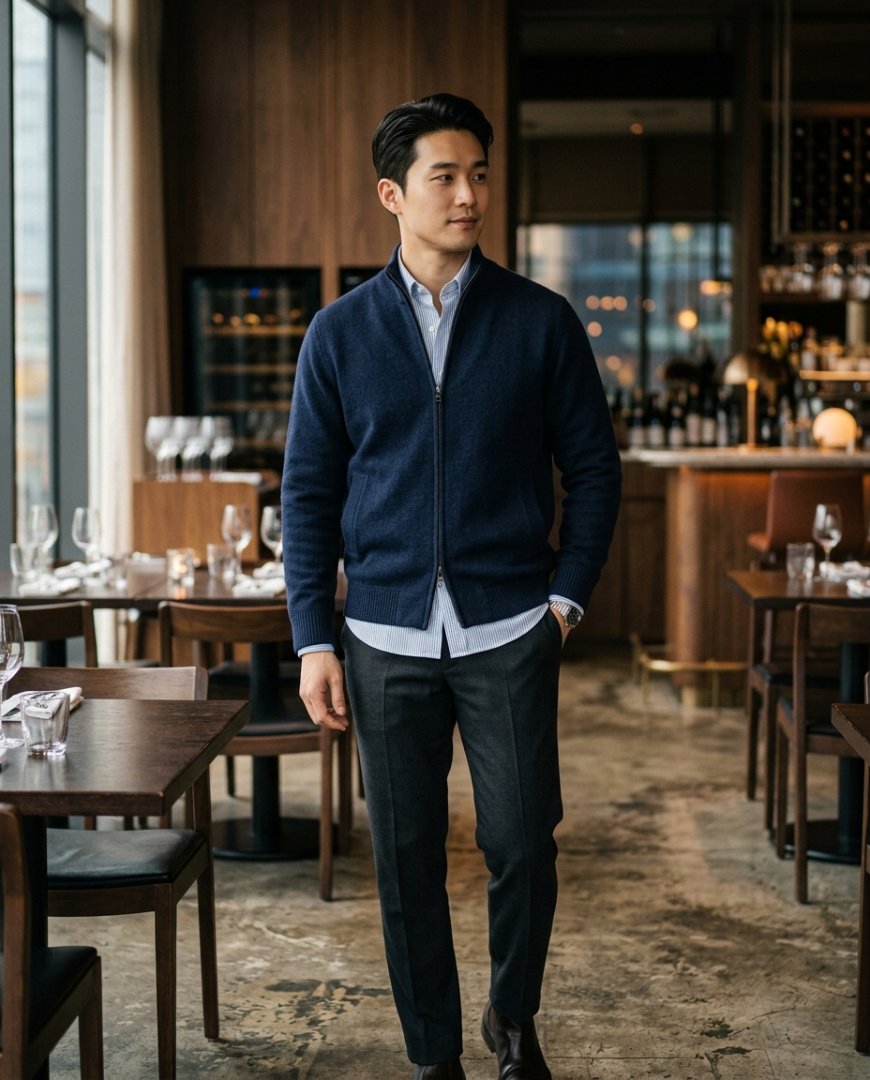 카페에서 회의를 준비하는 모습
