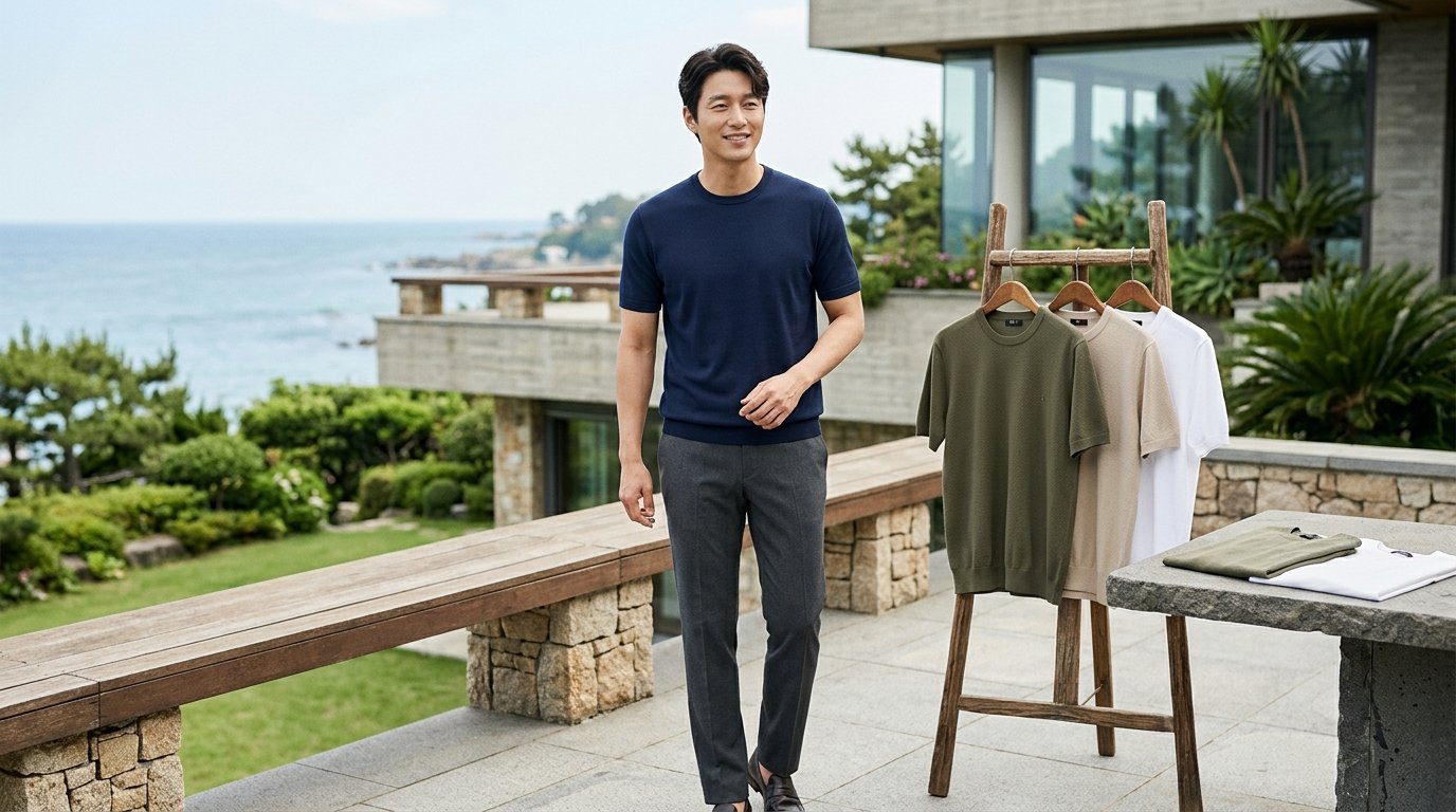 남성 의류 매장 디스플레이 모습