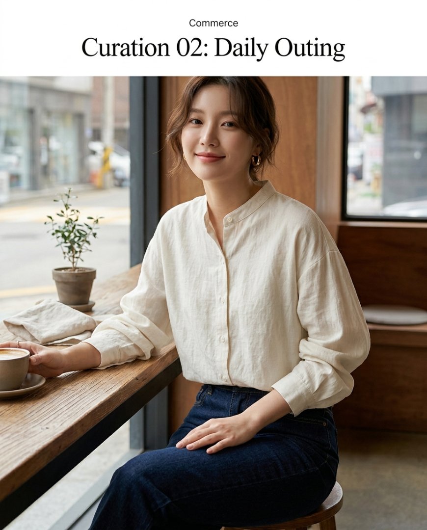 캐주얼한 외출 시 블라우스 스타일링