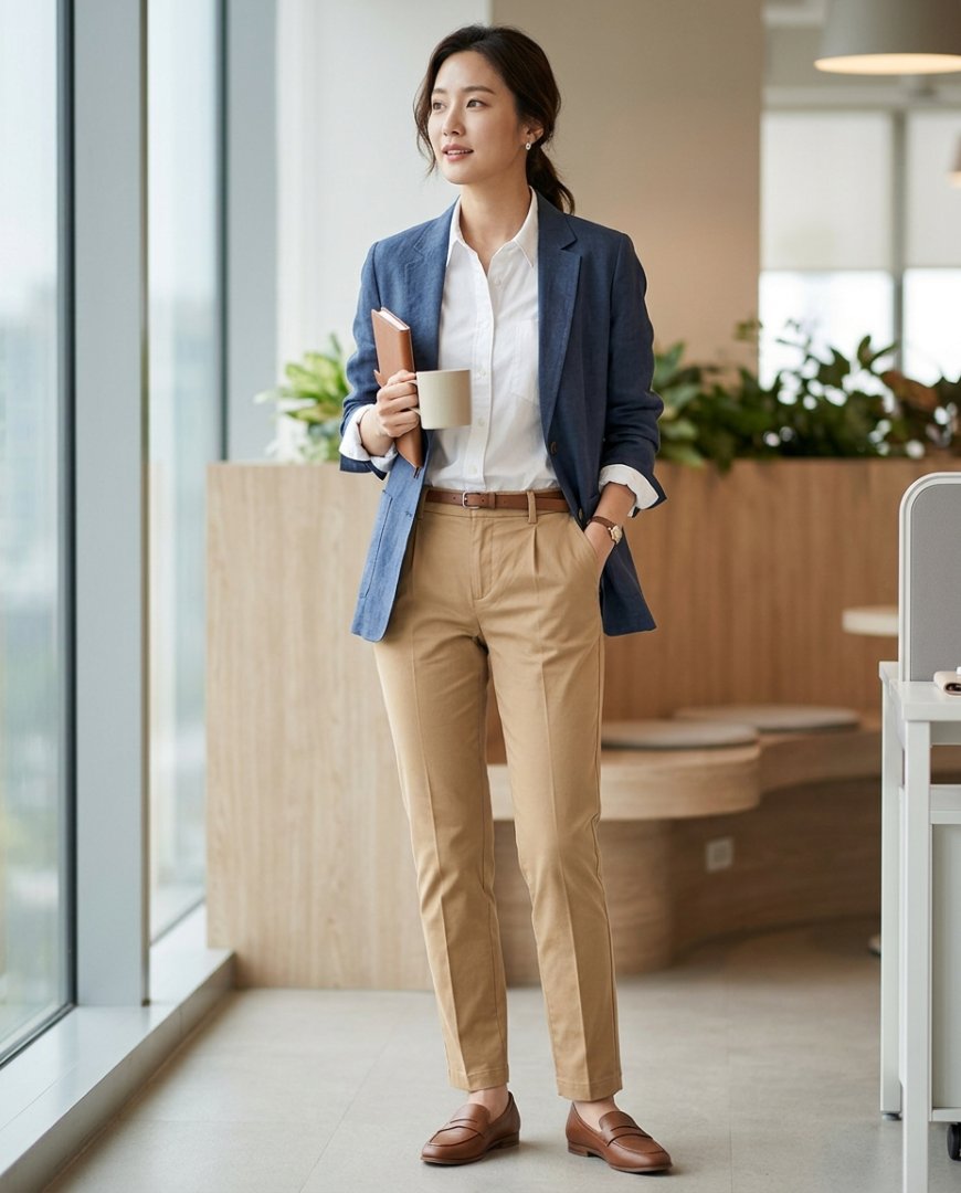 오피스에서 일하는 여성의 프로페셔널한 장면