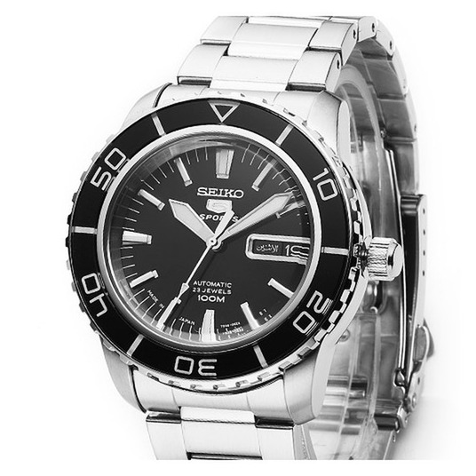 SEIKO, 세이코5 SEIKO5 SNZH55J1 / SNZH55J [MADE IN JAPAN] 블랑팡 검판 오토매틱 남성용 메탈시계  42mm