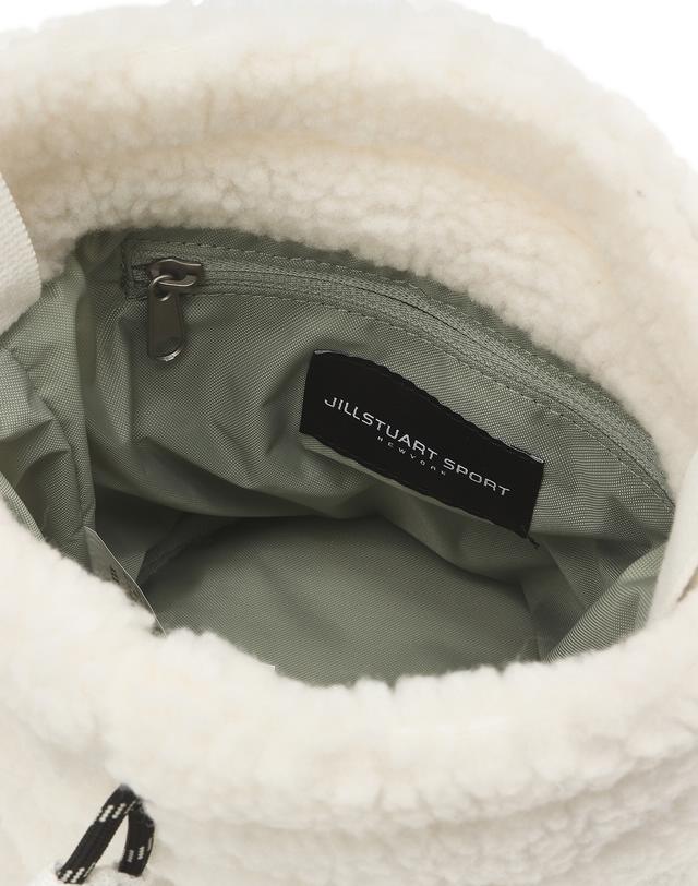 Jeba 577 질스튜어트 스포츠 뉴욕(JILLSTUART SPORT NEWYORK) J FLEECE BUCKET BAG 크림 로고자수 남녀공용 ...